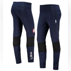 POLO RALPH LAUREN TEAM USA 2022 OPEN CEREMONY LEGGINGS PANTS BLUE BLACK $300